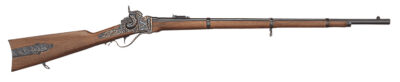Taylors & Company 210122 1859 Sharps Infantry Pedersoli 54 Cal Percussion 30″ Blued Round Barrel, Color Case Hardened Steel Receiver, Fixed Walnut Stock, Musket Cap Ignition, Right Hand