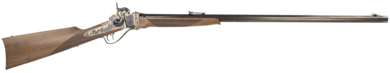Taylors & Company 210120 1863 Sharps Sporting Pedersoli 45 Cal Percussion 32" Blued Octagon Barrel, Color Case Hardened Steel Receiver, Fixed Checkered Walnut Stock, Musket Cap Ignition, Right Hand
