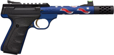 Browning 051572490 Buck Mark Plus SR 22 LR 5.87″ Vision MB 10+1 Blue Anodized Matte Black Aluminum Slide Black Ultragrip FX Grip (Americana Themed)