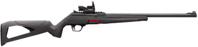 Winchester Repeating Arms 521104102 Wildcat Combo Full Size 22 LR 10+1 18″ Matte Blued Sporter Barrel, Picatinny Rail Matte Black Polymer Receiver, Gray Synthetic Stock, Reflex Red Dot, Ambidextrous