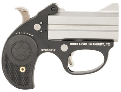 Bond Arms BAST Stinger  22 LR 2rd, 3″ Double Matte Stainless Steel Barrel, Anodized Aluminum Frame, Black Nylon Grip, Rebounding Hammer, Crossbolt Safety