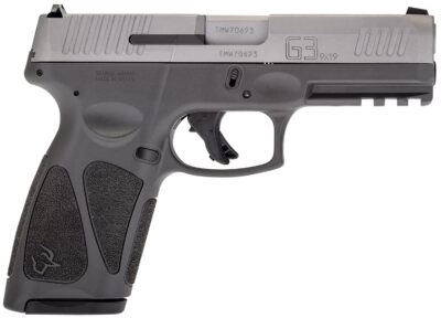 Taurus 1G3B949G15 G3  Full Size Frame 9mm Luger 15+1 4″ Matte Stainless Steel Barrel, Matte Serrated Stainless Steel Slide, Gray Polymer Frame w/Picatinny Rail, Gray Polymer Grip, Right Hand