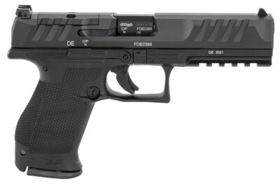 Walther Arms 2844222 PDP  Compact Frame 9mm Luger 15+1 5″ Black Steel Barrel, Black Optic Ready/Serrated Steel Slide, Black Polymer Frame w/Picatinny Rail, Textured Polymer Grip, Ambidextrous