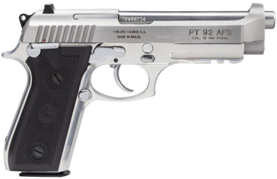 Taurus 192015917 92 Standard 9mm Luger 5″ 17+1 Stainless Black Polymer Grip Fixe