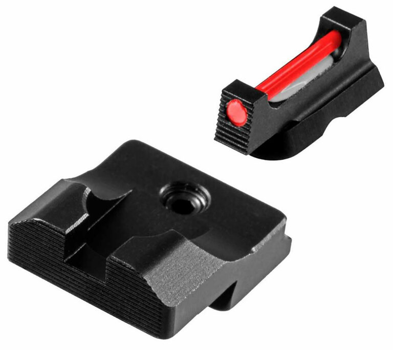 TruGlo TGTG132MP Fiber-Optic Pro Red/Fiber Optic Front Sight-Black/Blank Optic Rear Sight Smith & Wesson M&P