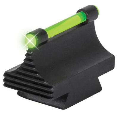 TruGlo TGTG95500RG 3/8″ Dovetail Front Sight  Black 0.500″ Green Ramp for Rifle