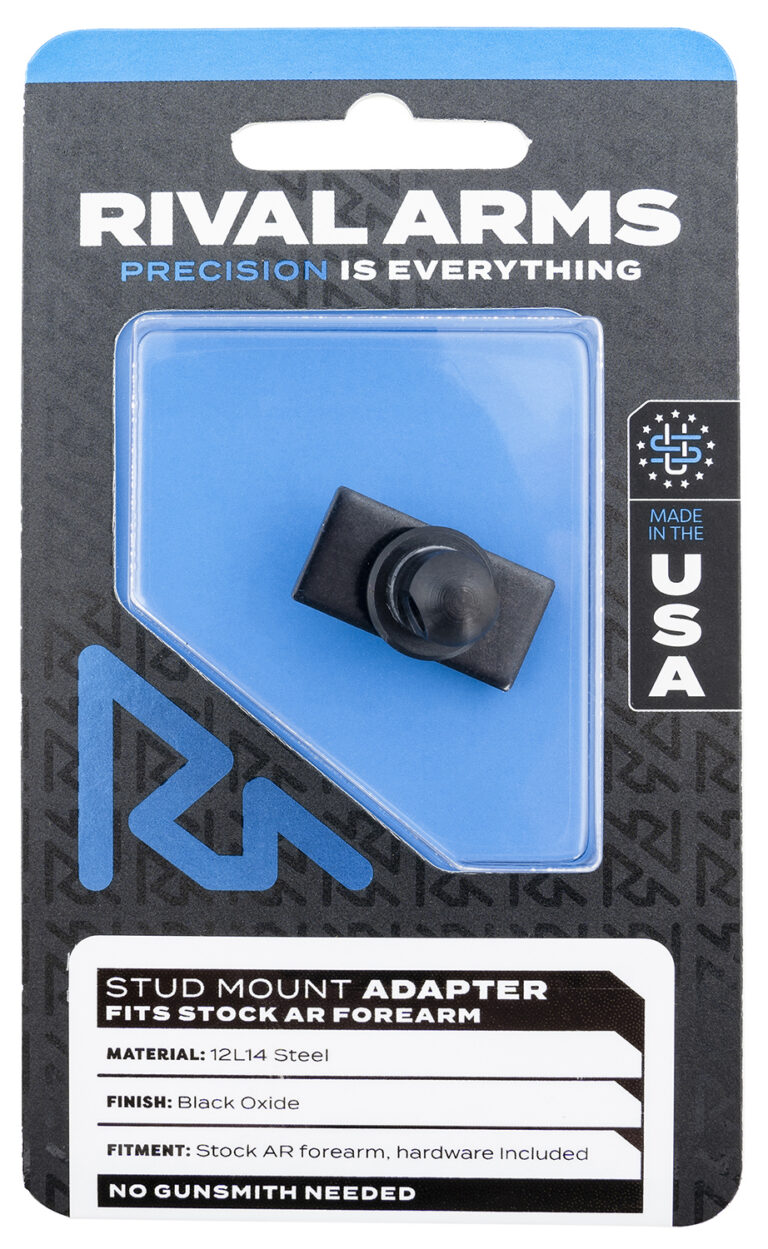 Rival Arms RA-RA92M6B Stud Mount Adapter 12L14 Steel Black Oxide for AR Stock Forearm