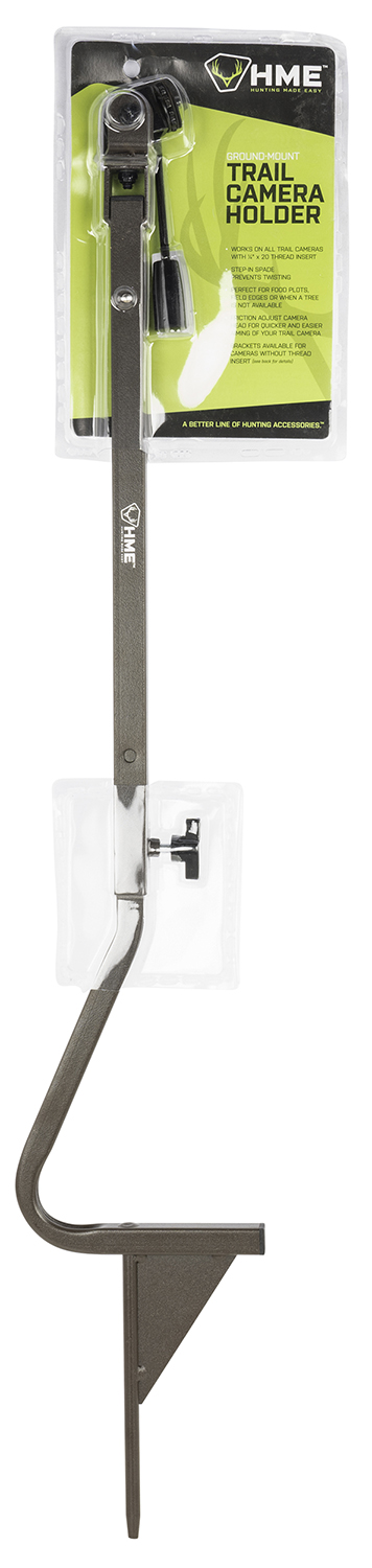 HME HMETCHG Ground Mount Trail Camera Holder 26″-36″ High Brown Metal