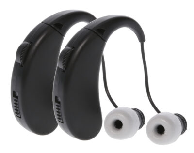 Walker’s GWPRCHUE2PK Ultra Ear BTE Hearing Enhancer 22 dB Behind the Ear Rechargeable 2 Pack