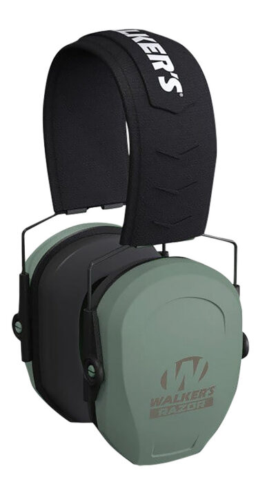 Walker’s GWPRSMPASSGN Razor Slim Passive Muff 27 dB Over the Head Sage Green/Black Polymer