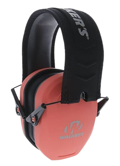 Walker’s GWPRSMPASCOR Razor Slim Passive Muff 27 dB Over the Head Coral/Black Polymer