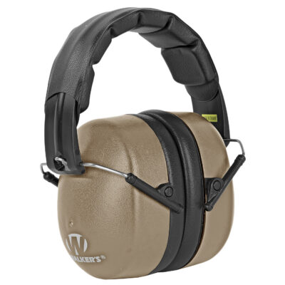 Walker’s GWPEXFM3FDE Extra Range Passive Muff 30 dB Folding Flat Dark Earth/Black Polymer