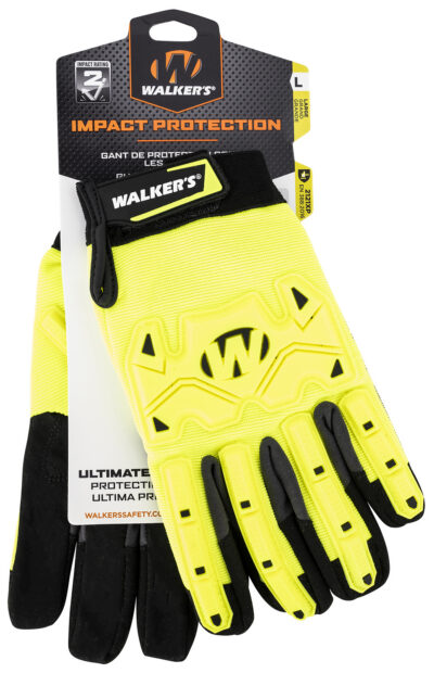 Walker’s GWPSFHVFFIL2MD Impact Protection  Yellow/Black Synthetic/Synthetic Leather Medium