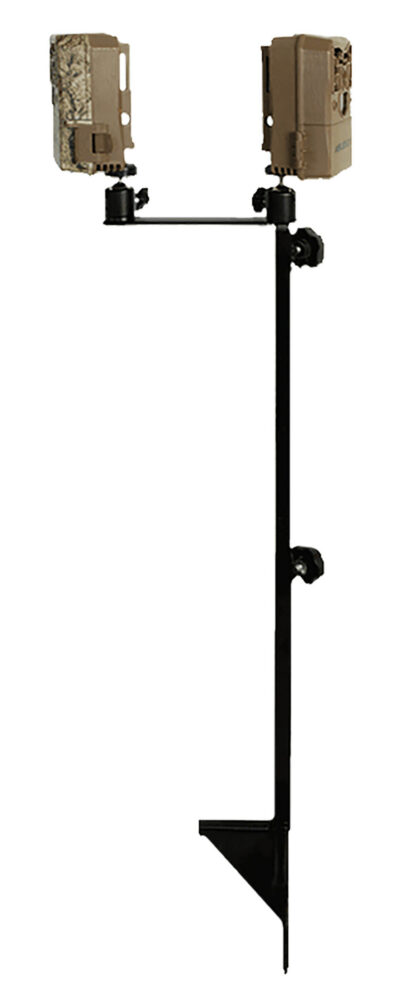 Muddy MUDMTCATCS03 Dual Game Camera Mount 19″-41″ High Black Steel