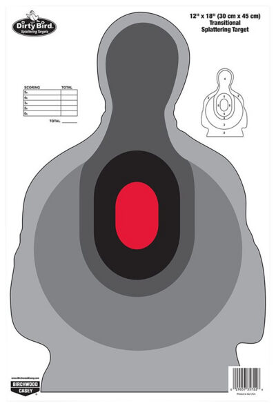 Birchwood Casey 35722 Dirty Bird  Silhouette Tagboard Target 12″ x 18″ 100 Per Pkg