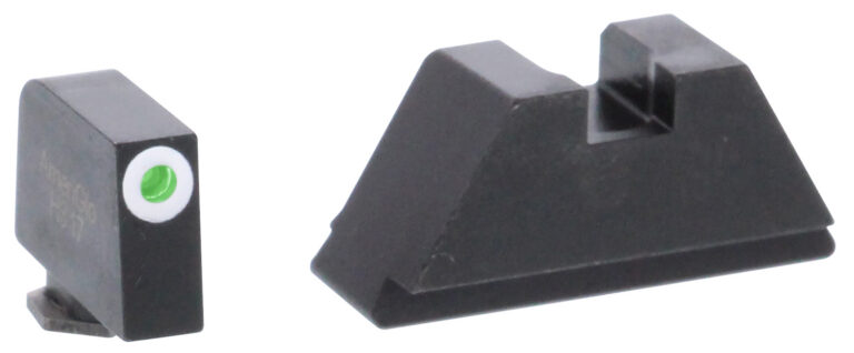 Green Tritium White Outline .315/flatblack .394 for Glock Tall suppressor