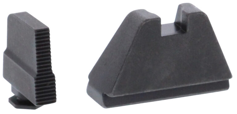 AmeriGlo GL507 Optic Compatible Sight Set for Glock 5XL Tall Serrated Front Sight-Black Rear Sight