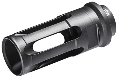 SureFire SFCT5561228 Closed-Tine Flash Hider Black DLC Stainless Steel with 1/2″-28 tpi Threads & 2.30″ OAL for 5.56x45mm NATO AR-15