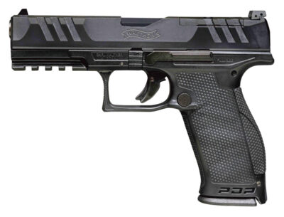 Walther Arms 2844001 PDP Optic Ready 9mm Luger Caliber with 5″ Barrel, 18+1 Capacity, Black Finish Picatinny Rail Frame, Serrated/Optic Cut Black Steel Slide & Performance Duty Textured Polymer Grip