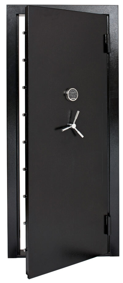 SnapSafe 75419 Vault Door  Out-Swing Black 12 Gauge Steel 32.80″W x 81″H Access Code/Key Entry
