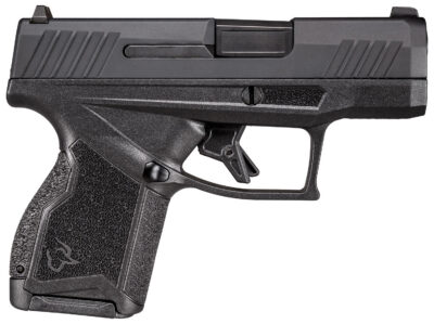 Taurus 1GX4M93110 GX4  Micro-Compact 9mm Luger 10+1 3.06″ Satin Black DLC Barrel, Black Nitride Serrated Slide, Matte Stainless Steel Frame, Black Polymer w/Interchangeable Backstrap Grip Right Hand