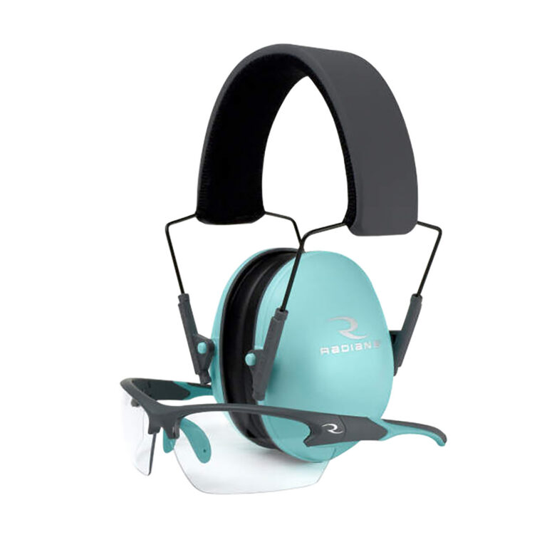 LOWSET LADIES RANGE COMBO Aqua/Charcoal Earmuff & Aqua/Charcoal Glasses