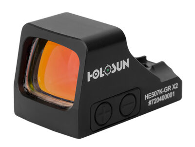 Holosun HE507KGRX2 507  Black Anodized 1 x 0.58″ x 0.77″ 2 MOA Green Dot/32 MOA Circle Multi Reticle