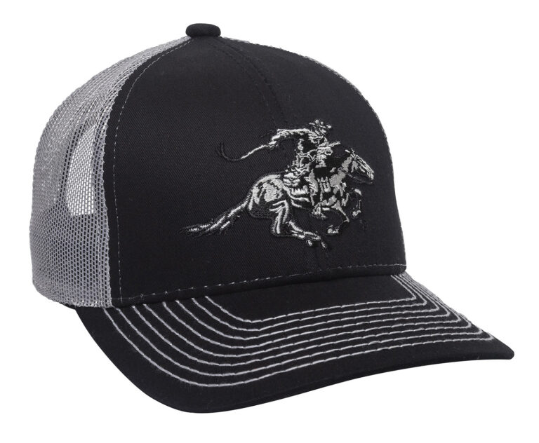 Outdoor Cap WIN46B Winchester Cap Cotton Twill Black/Light Gray Structured OSFA