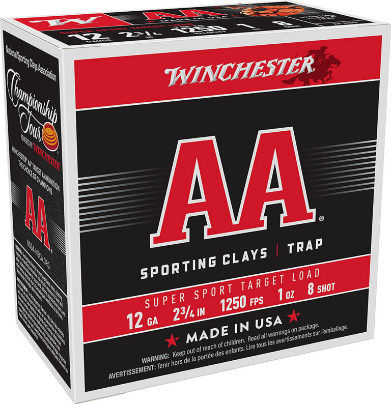AA 12 GAUGE 2-3/4'' 1oz #8 SHOT SHOTGUN AMMO AA 12 GAUGE 2-3/4'' 1OZ #8 SHOT 1250 FPS 25/BOX