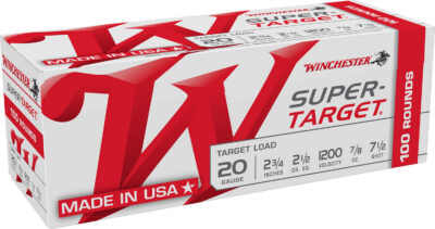 Winchester Ammo TRGT207VP Super-Target  20Gauge 2.75″ 7/8oz 7.5Shot 100 Per Box/2 Case
