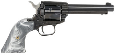 Heritage Mfg RR22B4GPRL Rough Rider  22 LR 6 Shot 4.75″ Black Barrel & Cylinder Black Frame, Altamont Gray Pearl Grips