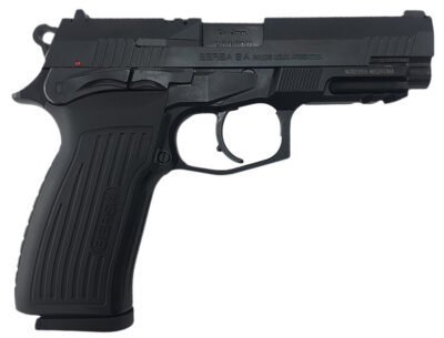 Bersa TPR9M TPR  Full Size Frame 9mm Luger 17+1, 4.25″ Black Steel Barrel, Matte Black Serrated Steel Slide & Aluminum Frame w/Picatinny Rail, Ambidextrous