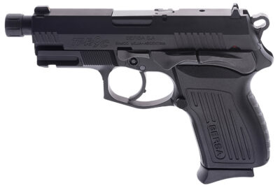 Bersa TPR9CMX TPRCX  Compact Frame 9mm Luger 13+1, 4.10″ Black Steel Threaded Barrel, Matte Black Serrated Steel Slide & Aluminum Frame w/Beavertail, Ambidextrous