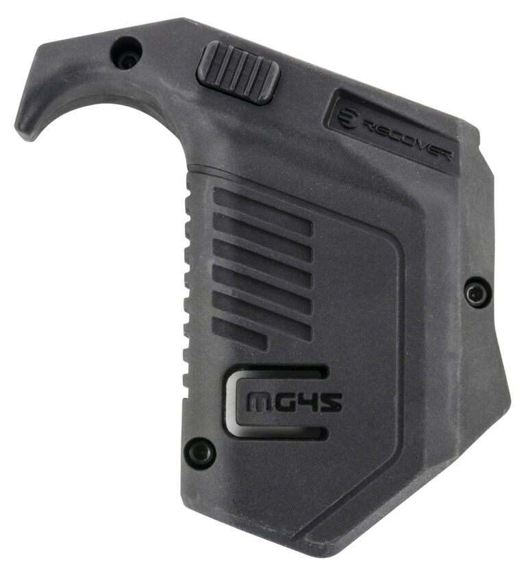 Recover Tactical MG4501 Angled Mag Pouch Double Stack, Black Polymer, 45 ACP/10mm Auto, Compatible w/ Glock