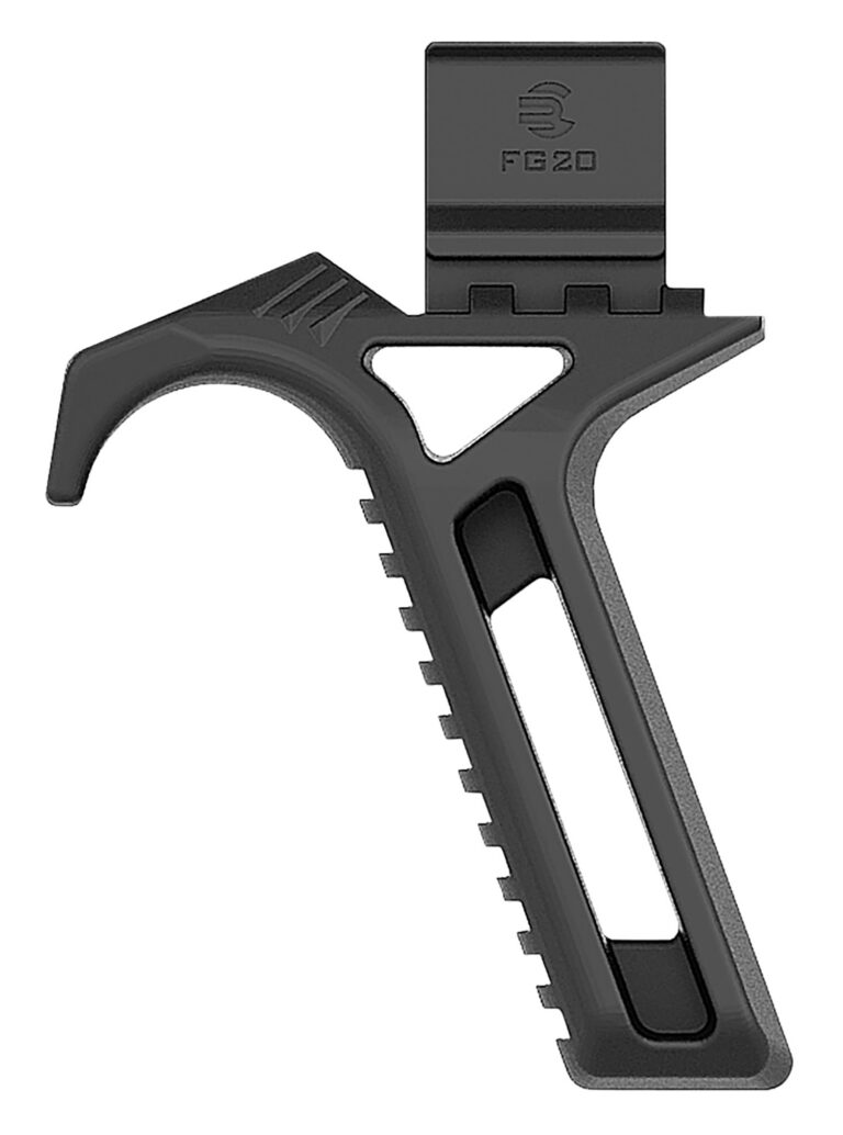 Recover Tactical FG20-01 FG20 Black Polymer Angled Grip compatible with 20/20N, 20/21, 20/22 & 20/80 Stabilizers