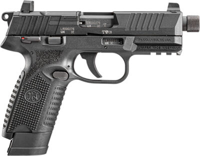 FN 66101011 502 Tactical 22 LR 10+1 4.60″ Steel Threaded Barrel, Black Optic Ready/Serrated Slide & Polymer Frame w/Picatinny Rail, Black Textured Polymer Grip, Ambidextrous