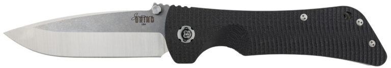 Southern Grind Bad Monkey Folding Knife 4 in. Drop Point Satin w/Black G10 Handle