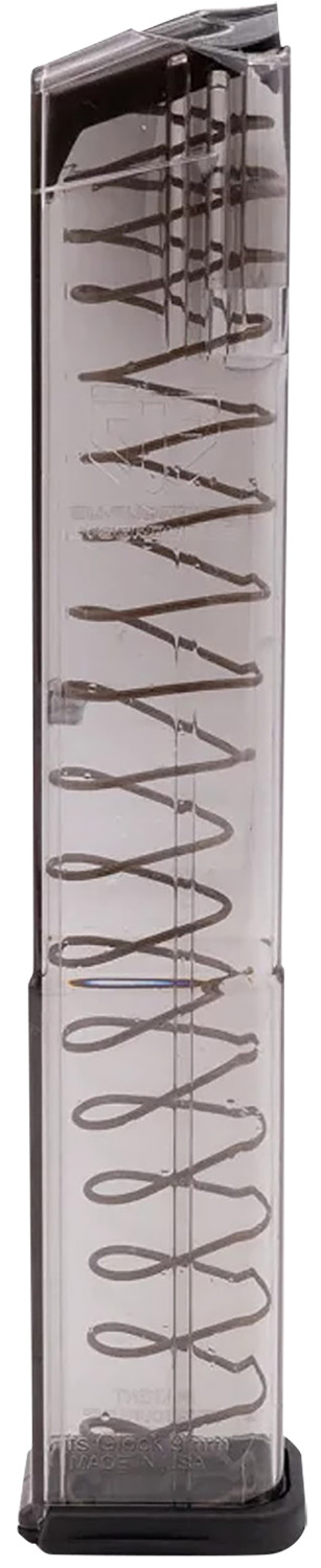 ETS Group GLK18G2 Pistol Mags 32rd Extended w/Gen2 Floor Plate 9mm Luger Compatible w/ Glock 17/18/19/19X/26/34/45 Clear Polymer