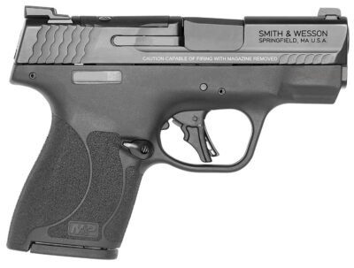 Smith & Wesson 13559 M&P Shield Plus Micro-Compact Frame 9mm Luger 10+1, 3.10″ Black Armornite Stainless Steel Barrel & Optic Cut/Serrated Slide, Matte Black Polymer Frame, Tritium Night Sights