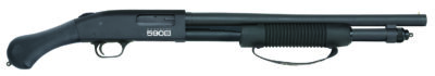 Mossberg 51600 590S Shockwave Full Size Frame 12 Gauge Pump 3″ 10+1 18.50″ Matte Blued Steel Barrel, Black Anodized Stainless Steel Receiver, Black Raptor Birdshead Grip