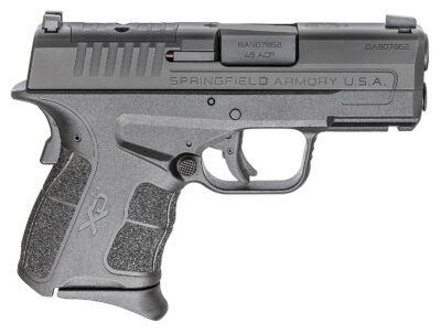 Springfield Armory XDSG93345BOSP XD-S Mod2 OSP 45 ACP 5+1 6+1 3.30″ Black Melonite Steel Barrel & Optic Ready/Serrated Slide, Black Polymer Frame w/Picatinny Rail, Black Textured Polymer Grip