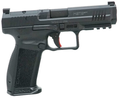 Canik HG6595N Mete SFT Full Size Frame 9mm Luger 20+1/18+1, 4.46″ Black Match Grade Barrel, Black Nitride Optic Ready/Serrated Steel Slide, Polymer Frame w/Picatinny Rail, Ambidextrous