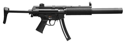 Heckler & Koch 81000469 MP5 Full Size 22 LR 10+1 16.10″ Black Steel Barrel. Black Retractable Black Polymer Stock & Grips