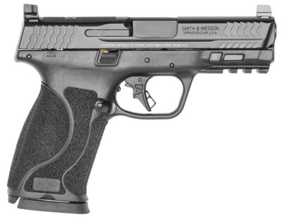 Smith & Wesson 13389 M&P M2.0  Full Size 10mm Auto 15+1, 4″ Black Armornite Stainless Steel Barrel, Optic Cut/Serrated Stainless Steel Slide, Matte Black Polymer Frame w/Picatinny Rail