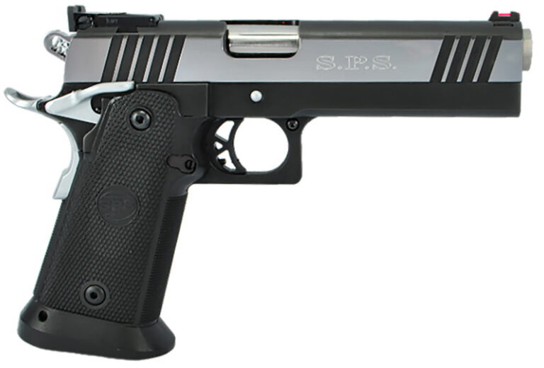 TriStar 85674 SPS Pantera 1911 9mm Luger 18+1 5" Stainless Steel Barrel, Black Chrome Serrated Steel Slide, Black Steel Frame w/Beavertail, Black Polymer Grip, Right Hand