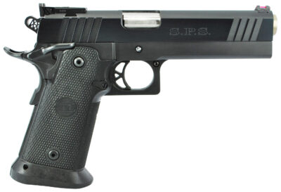 TriStar 85675 SPS Pantera 1911 Full Size Frame 9mm Luger 18+1 5″ Stainless Steel Barrel, Black Chrome Serrated Steel Slide, Black Steel Frame w/Beavertail, Black Polymer Grip, Right Hand