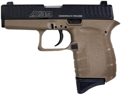 Diamondback DB0200P061 DB9 Gen4 Micro-Compact Frame 9mm Luger 6+1, 3.10″ Stainless Steel Barrel, Black Nitride Serrated Stainless Steel Slide, Flat Dark Earth Polymer Frame & Grip