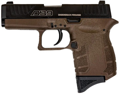 Diamondback DB0200P071 DB9 Gen4 Micro-Compact Frame 9mm Luger 6+1, 3.10″ Stainless Steel Barrel, Black Nitride Serrated Stainless Steel Slide, Midnight Bronze Polymer Frame & Grip