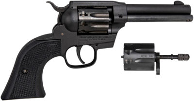 Diamondback DB0500A001 Sidekick  22 LR/22 WMR 9 Shot, 4.50″ Black Cerakote Steel Barrel & Cylinder, Black Cerakote Zinc Alloy Frame Black Checkered Grips, Hammer Safety, Exposed Hammer