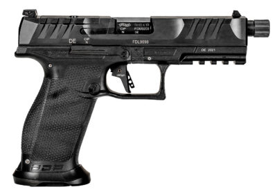 Walther Arms 2842521 PDP Pro SD 9mm Luger 18+1 5.10″ Threaded Barrel, Black, Optic Cut/Serrated Slide, Polymer Frame with Pic. Rail, Performance Duty Grip, Flared Magwell